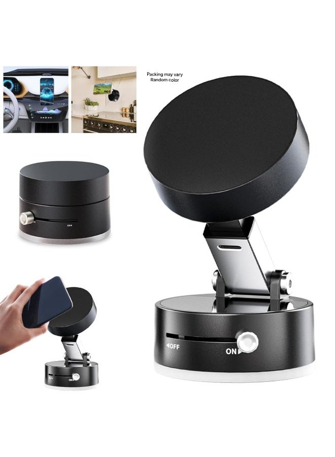 A strong magnetic phone holder that easily attaches to the dashboard or any surface and rotates 360 degrees. Suitable for all types of phones. Random color. - Image 1